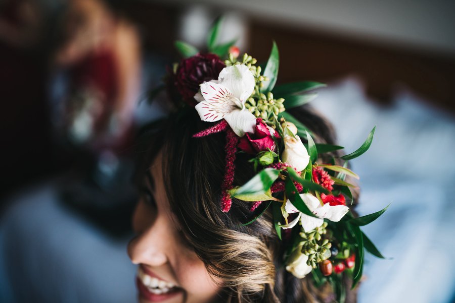 A Rustic Red and White Woodland inspired Central Florida Wedding via TheELD.com