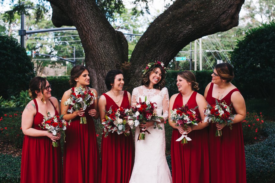 A Rustic Red and White Woodland inspired Central Florida Wedding via TheELD.com