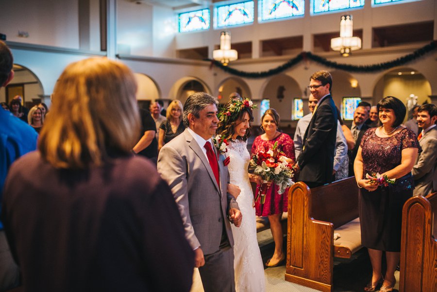 A Rustic Red and White Woodland inspired Central Florida Wedding via TheELD.com