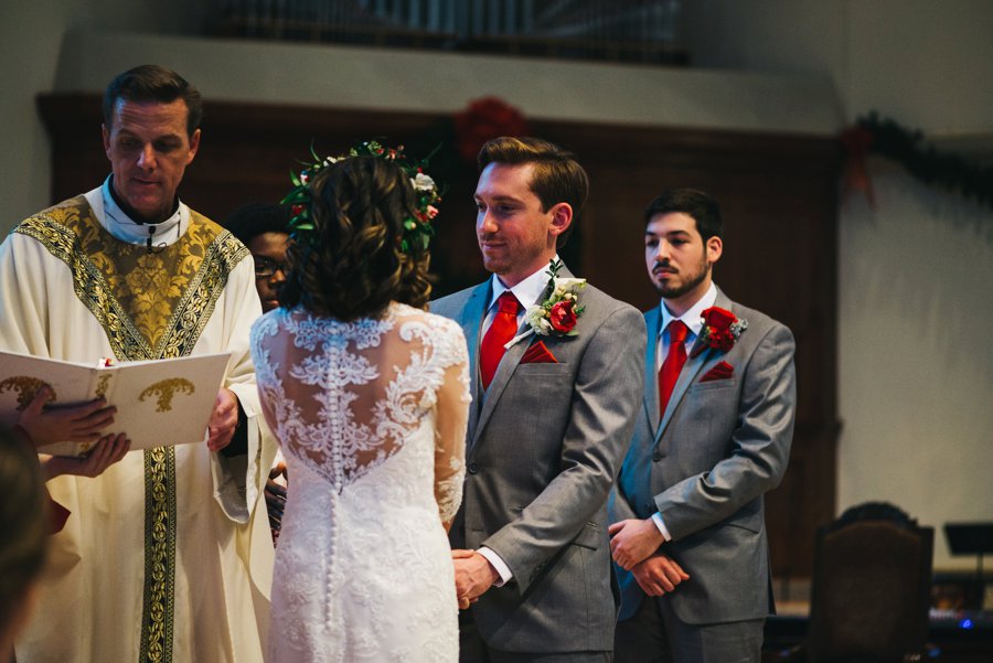 A Rustic Red and White Woodland inspired Central Florida Wedding via TheELD.com