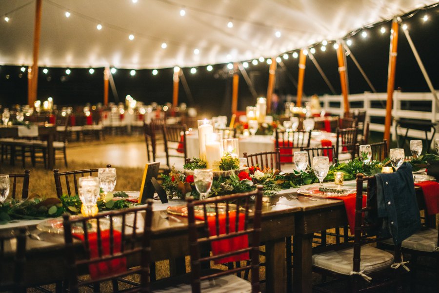 A Rustic Red and White Woodland inspired Central Florida Wedding via TheELD.com