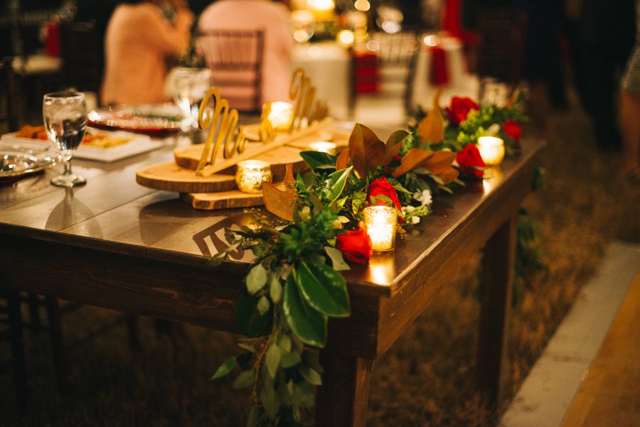 A Rustic Red and White Woodland inspired Central Florida Wedding via TheELD.com