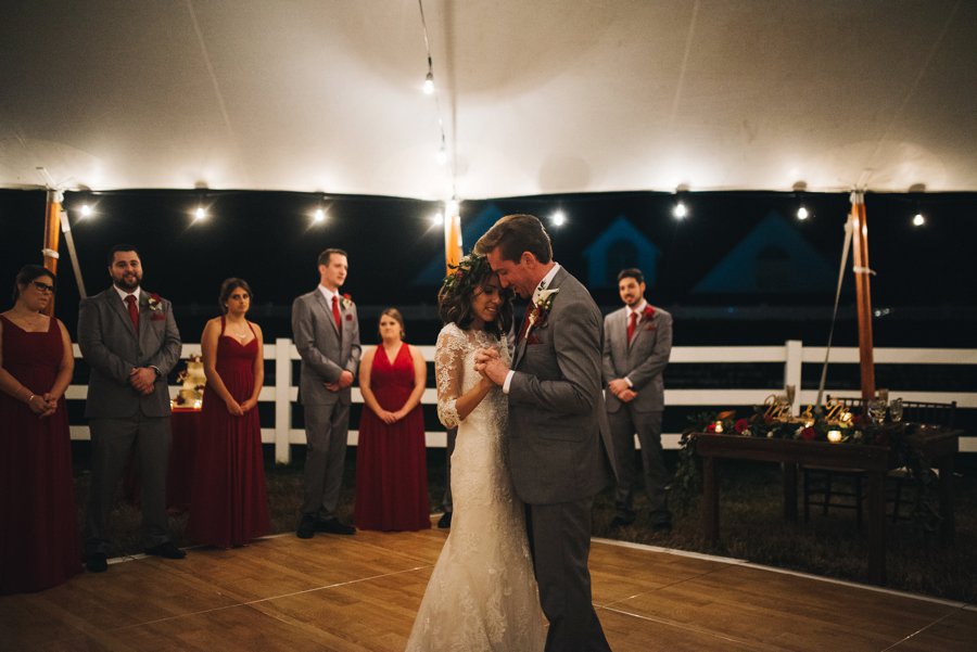 A Rustic Red and White Woodland inspired Central Florida Wedding via TheELD.com