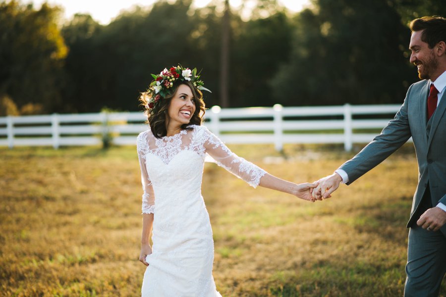 A Rustic Red and White Woodland inspired Central Florida Wedding via TheELD.com