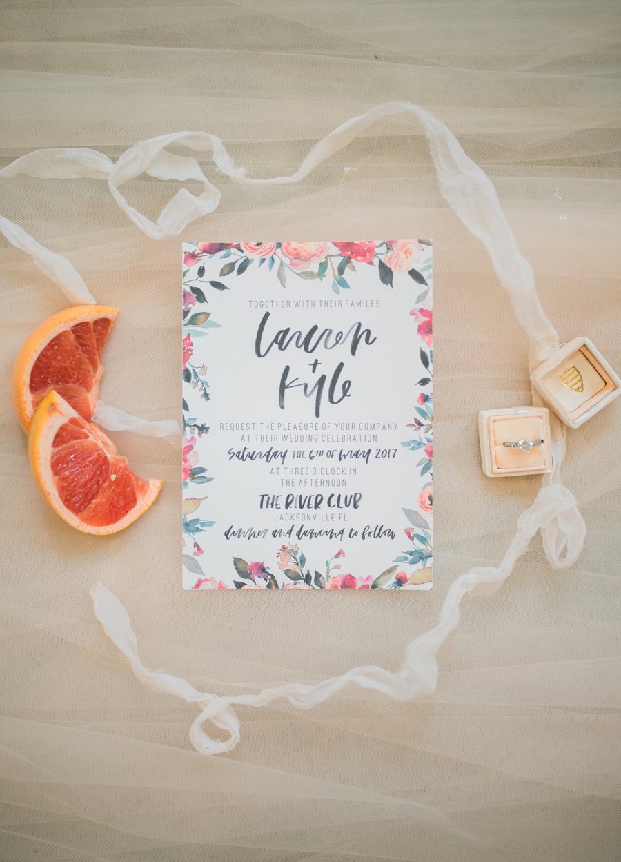 Colorful Summer Floral & Citrus Wedding Ideas via TheELD.com