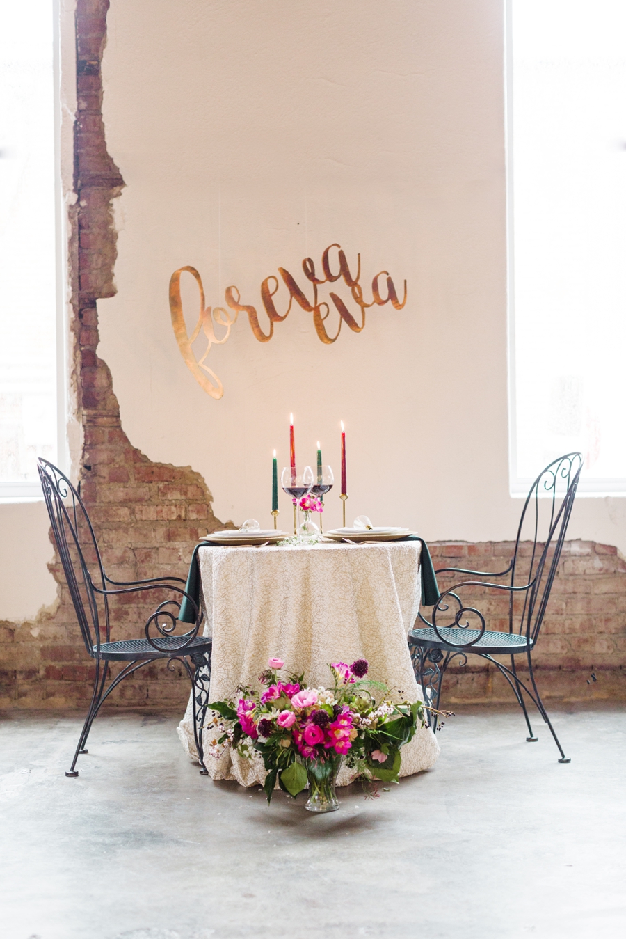 Pink & Green Romantic Urban Wedding Ideas via TheELD.com