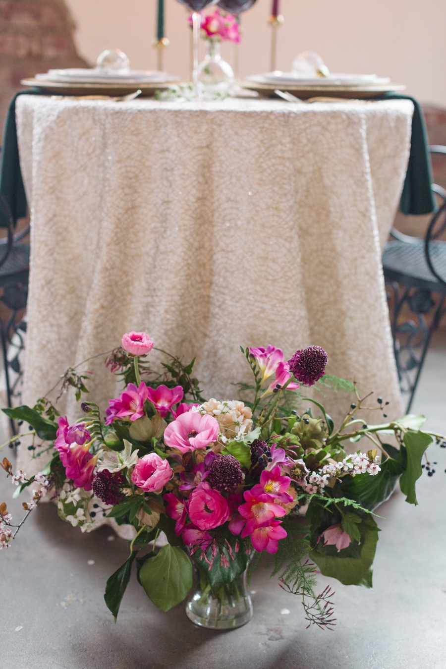 Pink & Green Romantic Urban Wedding Ideas via TheELD.com