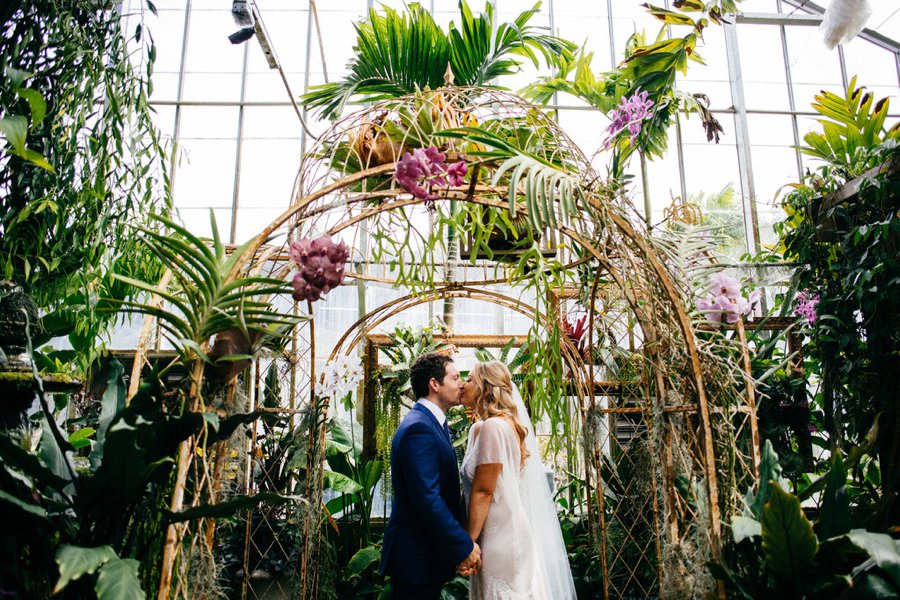 A Burgundy and Blush Ethereal Florida Garden Wedding via TheELD.com