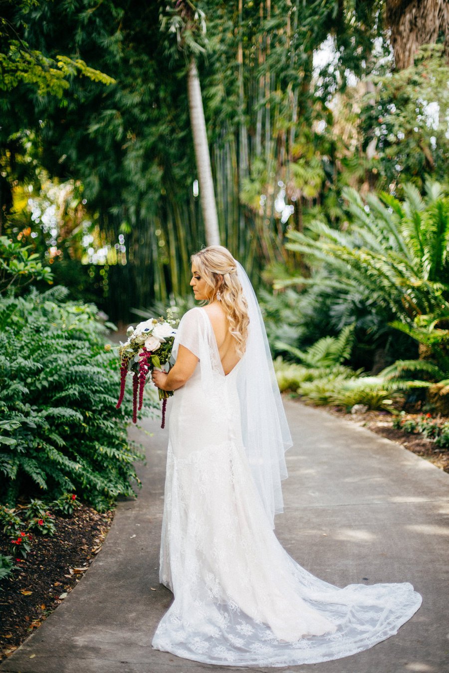 A Burgundy and Blush Ethereal Florida Garden Wedding via TheELD.com