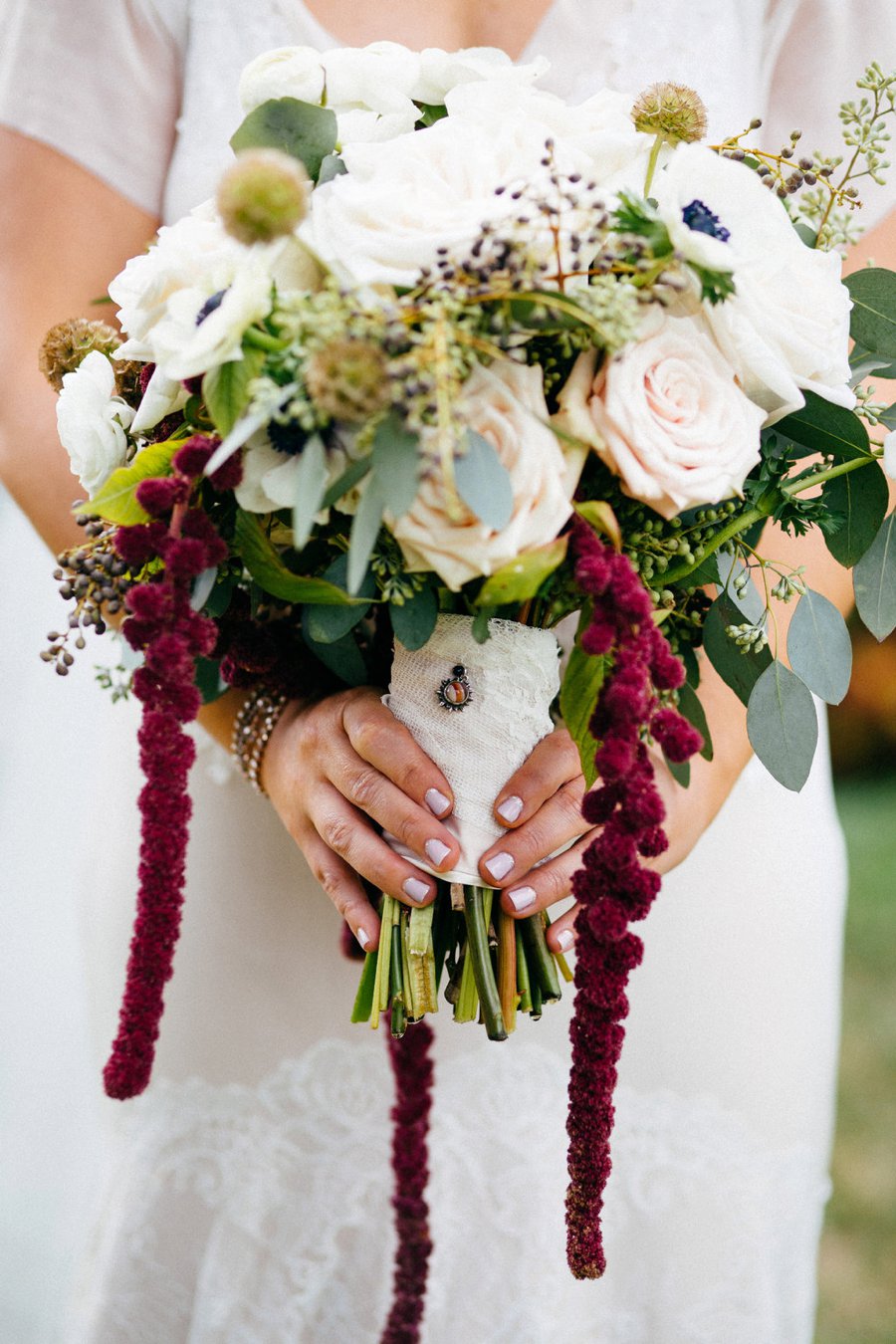 A Burgundy and Blush Ethereal Florida Garden Wedding via TheELD.com