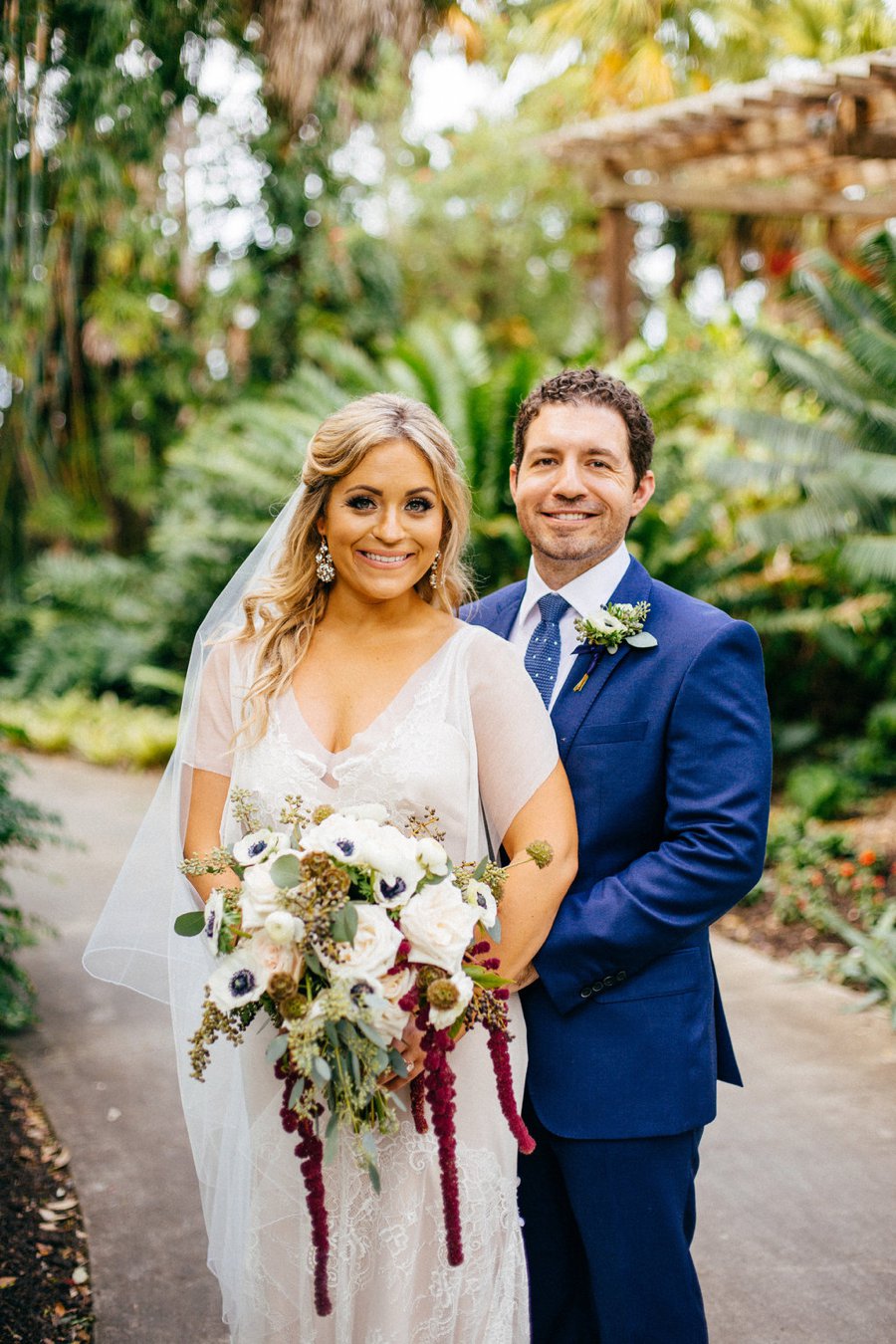 A Burgundy and Blush Ethereal Florida Garden Wedding via TheELD.com