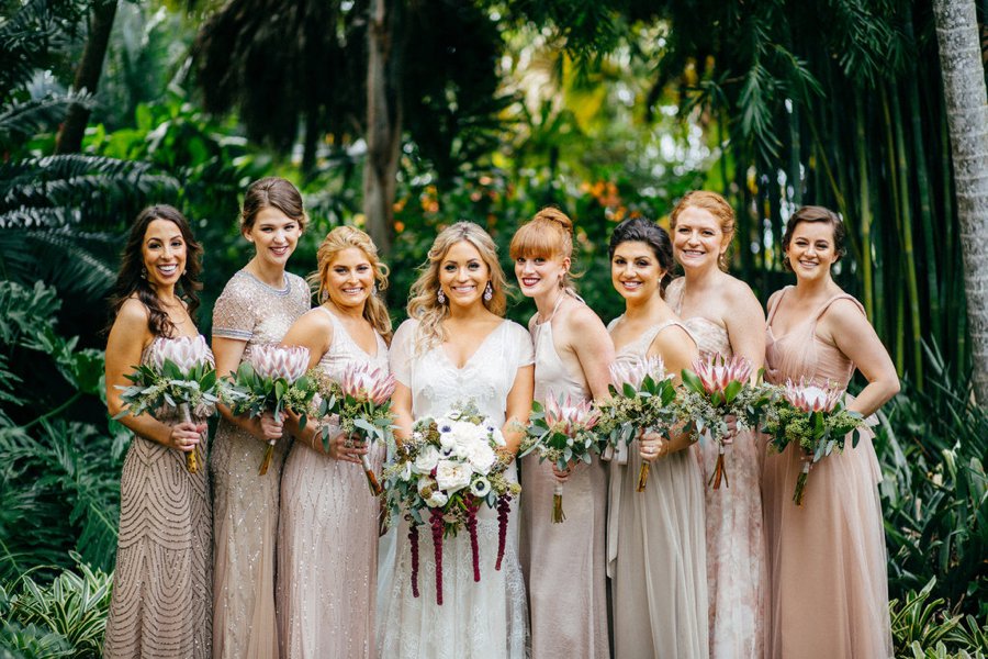 A Burgundy and Blush Ethereal Florida Garden Wedding via TheELD.com