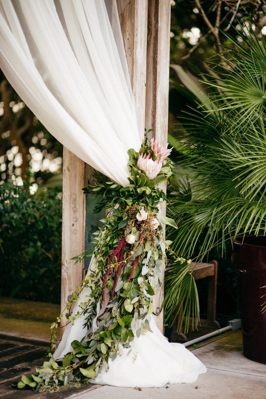 A Burgundy and Blush Ethereal Florida Garden Wedding via TheELD.com