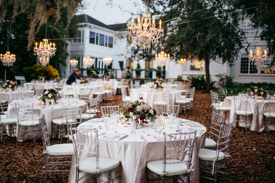 A Burgundy and Blush Ethereal Florida Garden Wedding via TheELD.com