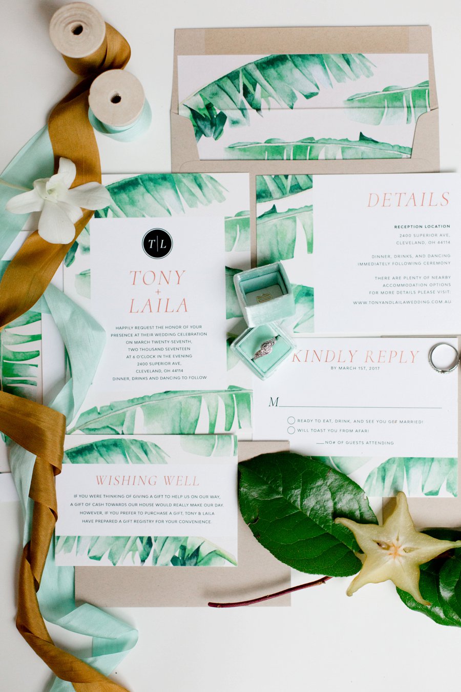 Modern & Lush Tropical Wedding Ideas via TheELD.com