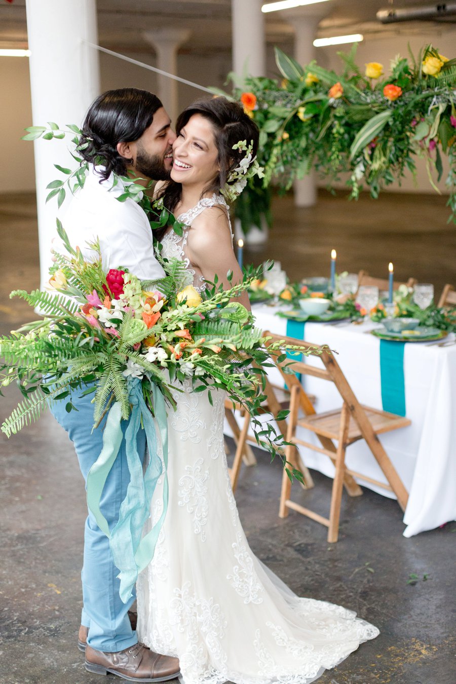 Modern & Lush Tropical Wedding Ideas via TheELD.com