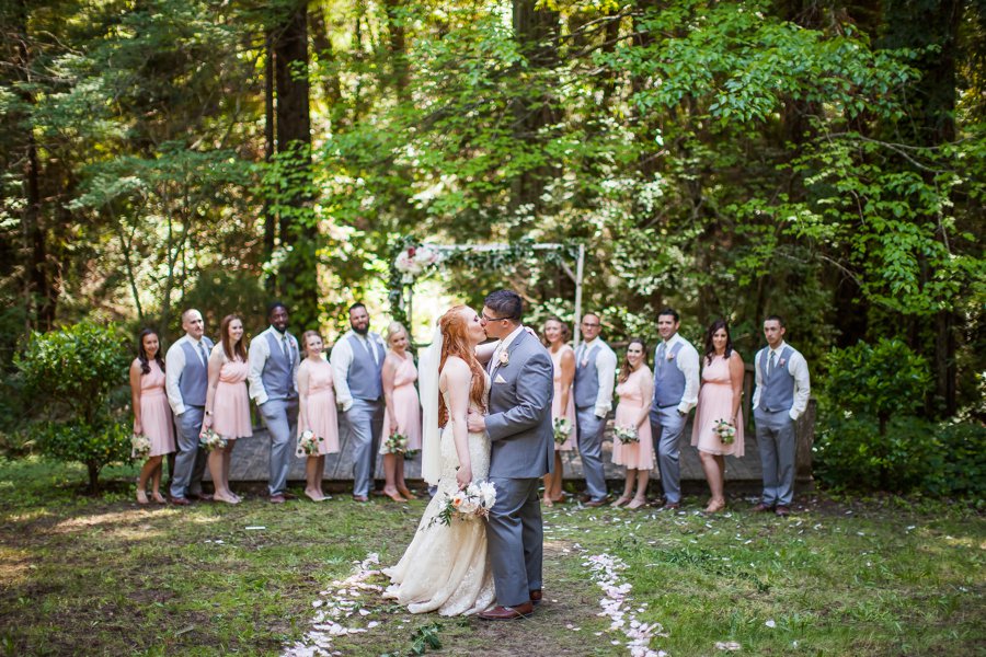 Blush, Peach, & Ivory Woodsy California Wedding via TheELD.com