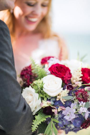 A Romantic Purple & Red Captiva Island Wedding via TheELD.com
