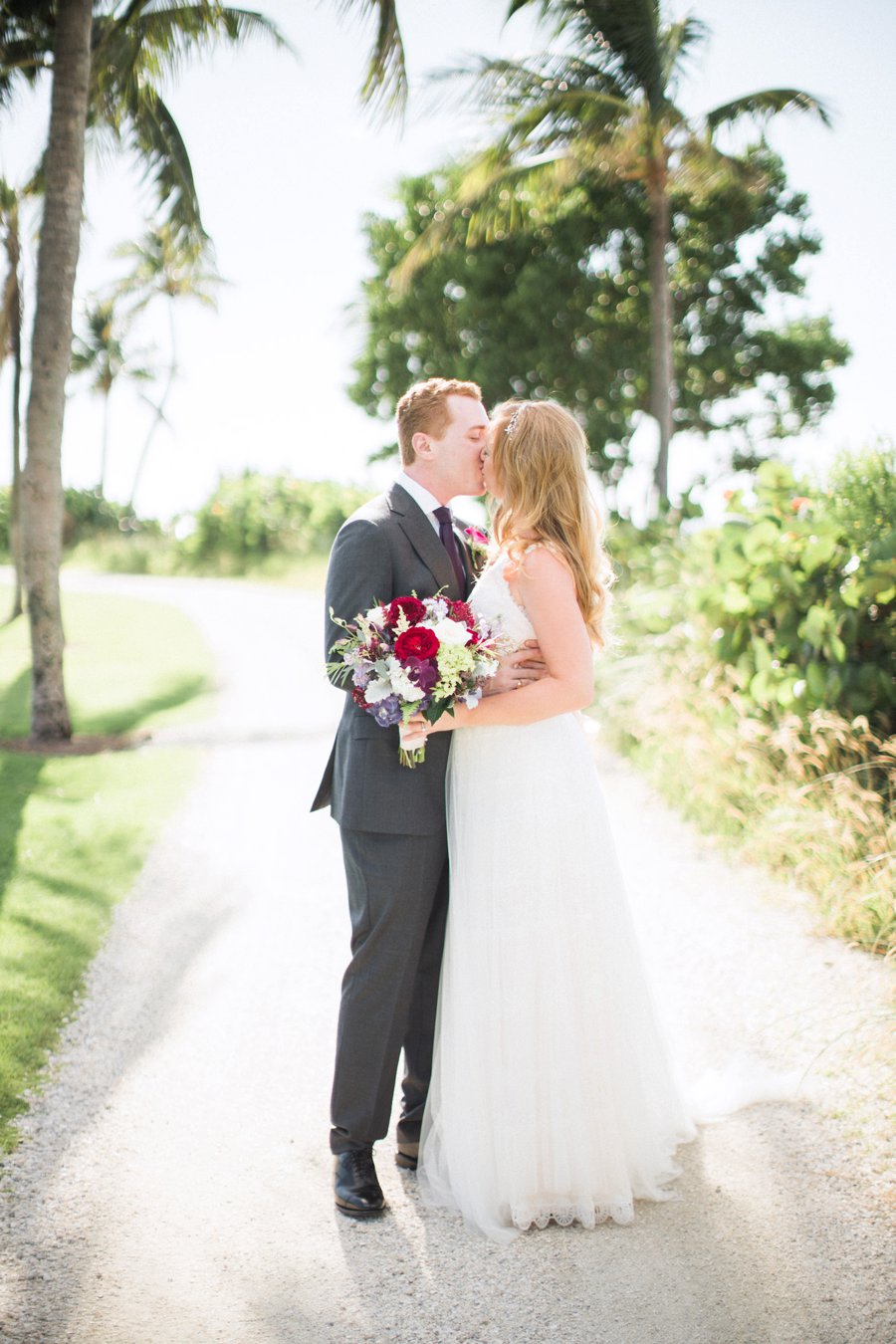 A Romantic Purple & Red Captiva Island Wedding via TheELD.com