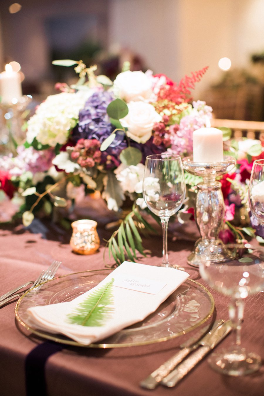 A Romantic Purple & Red Captiva Island Wedding via TheELD.com