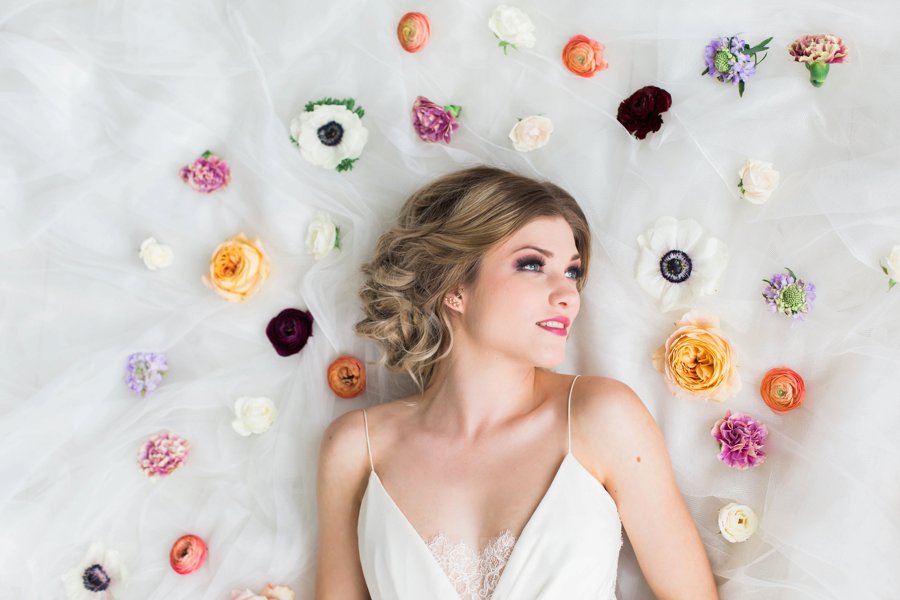 Colorful Coral & Peach Floral Wedding Inspiration via TheELD.com