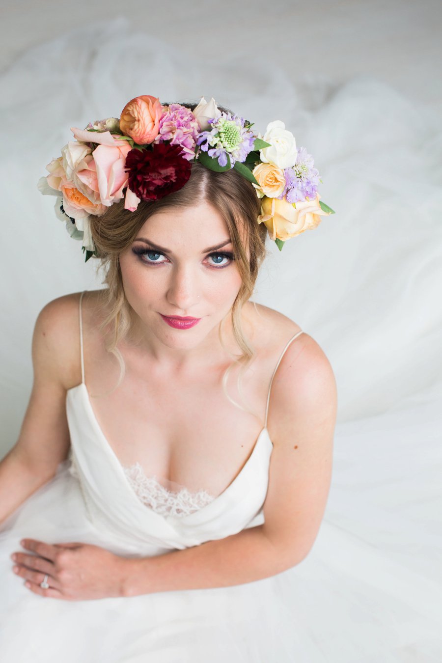 Colorful Coral & Peach Floral Wedding Inspiration via TheELD.com