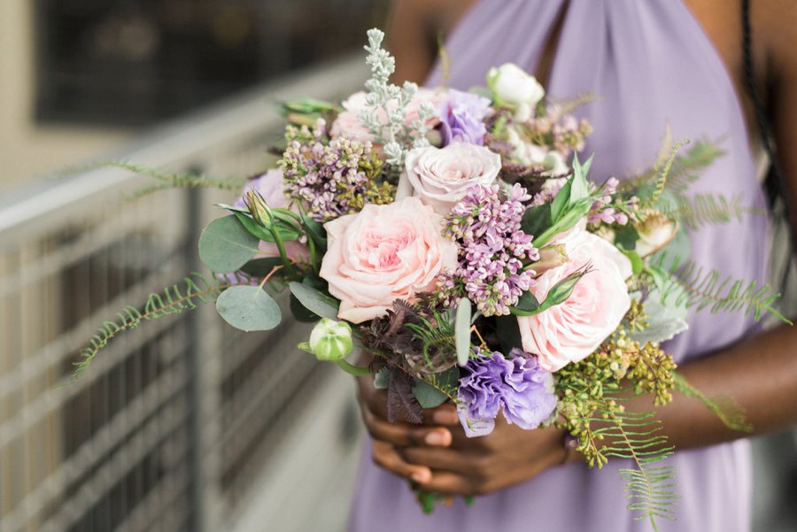 Lavender, Grey, & White Spring Inspired Geometric Wedding Ideas via TheELD.com