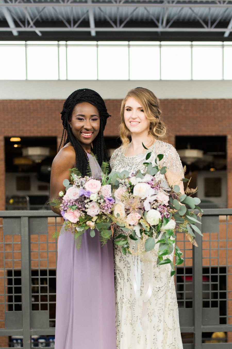 Lavender, Grey, & White Spring Inspired Geometric Wedding Ideas via TheELD.com