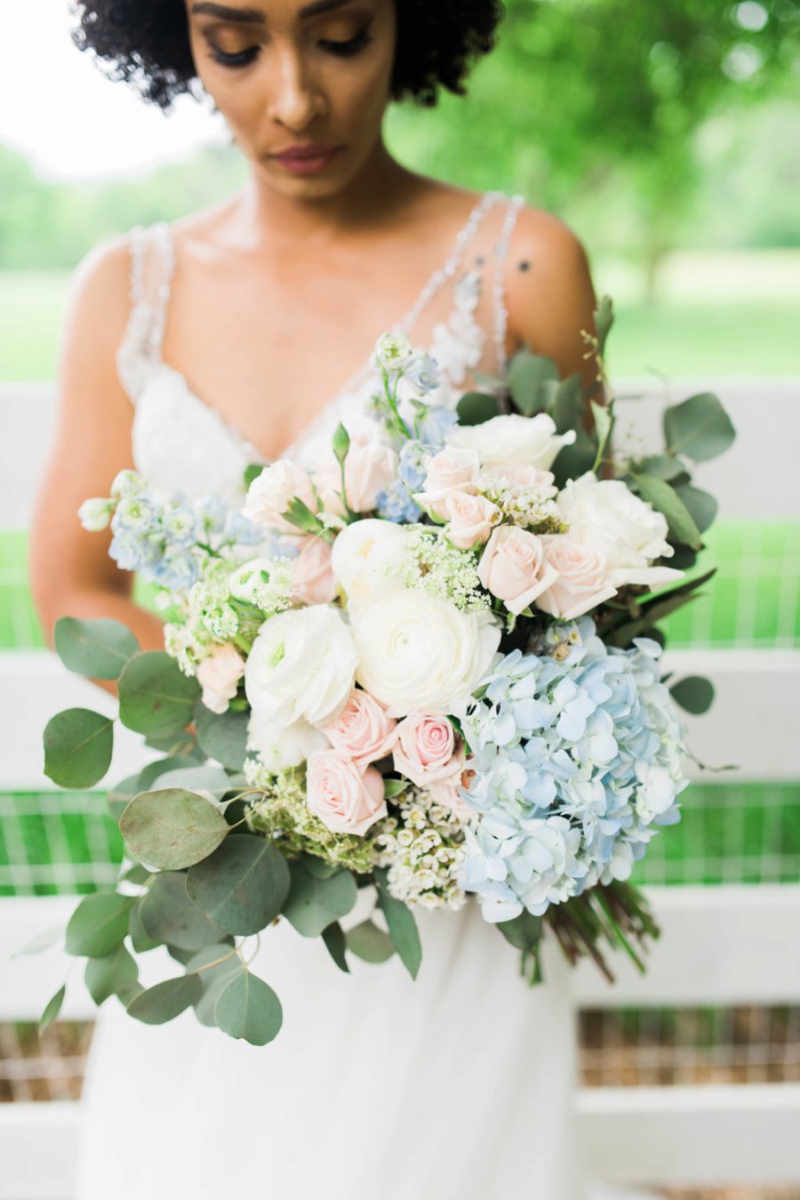 Blush & Blue Rustic Romantic Wedding Ideas via TheELD.com