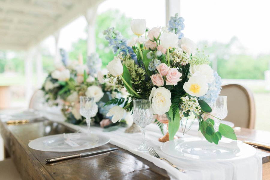 Blush & Blue Rustic Romantic Wedding Ideas via TheELD.com