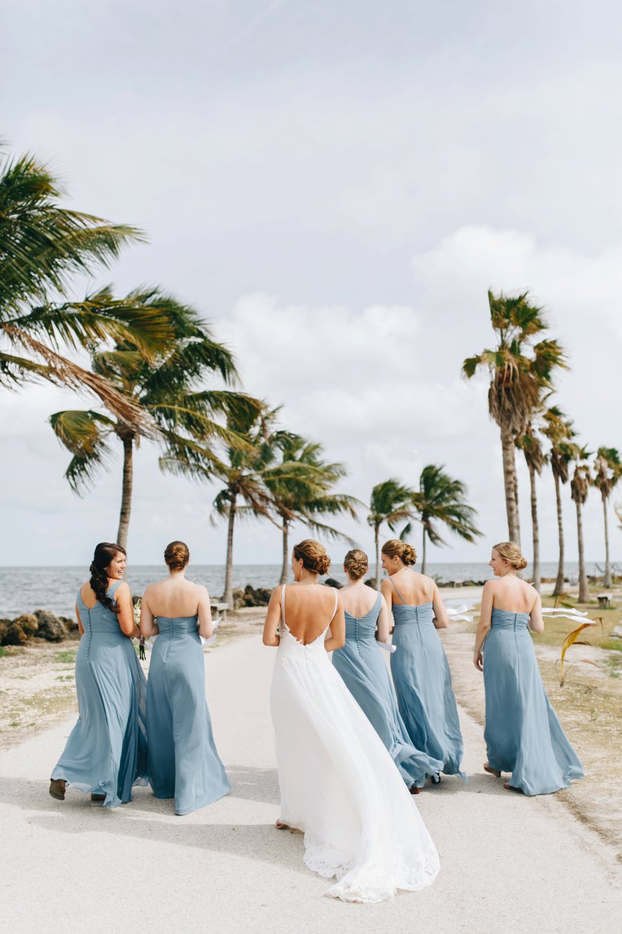 A Romantic Green & White Oceanside Miami Wedding via TheELD.com