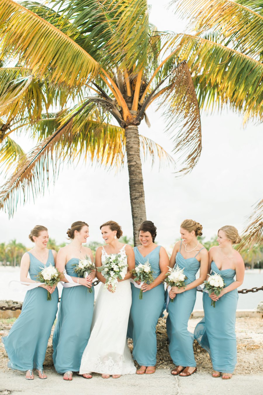 A Romantic Green & White Oceanside Miami Wedding via TheELD.com