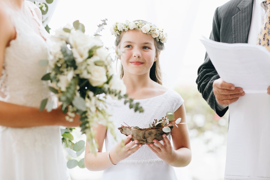 A Romantic Green & White Oceanside Miami Wedding via TheELD.com