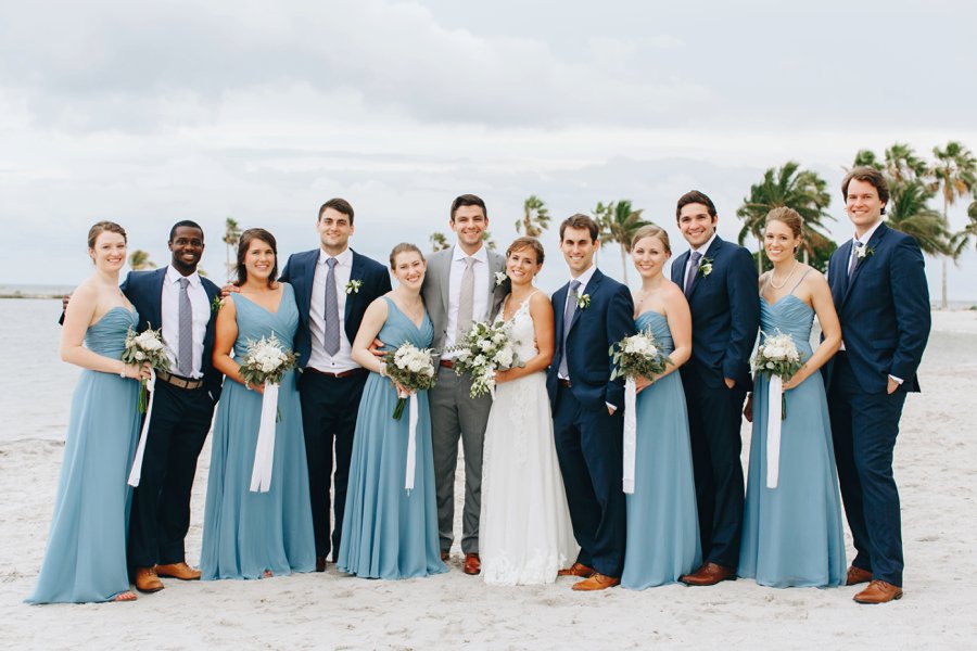 A Romantic Green & White Oceanside Miami Wedding via TheELD.com