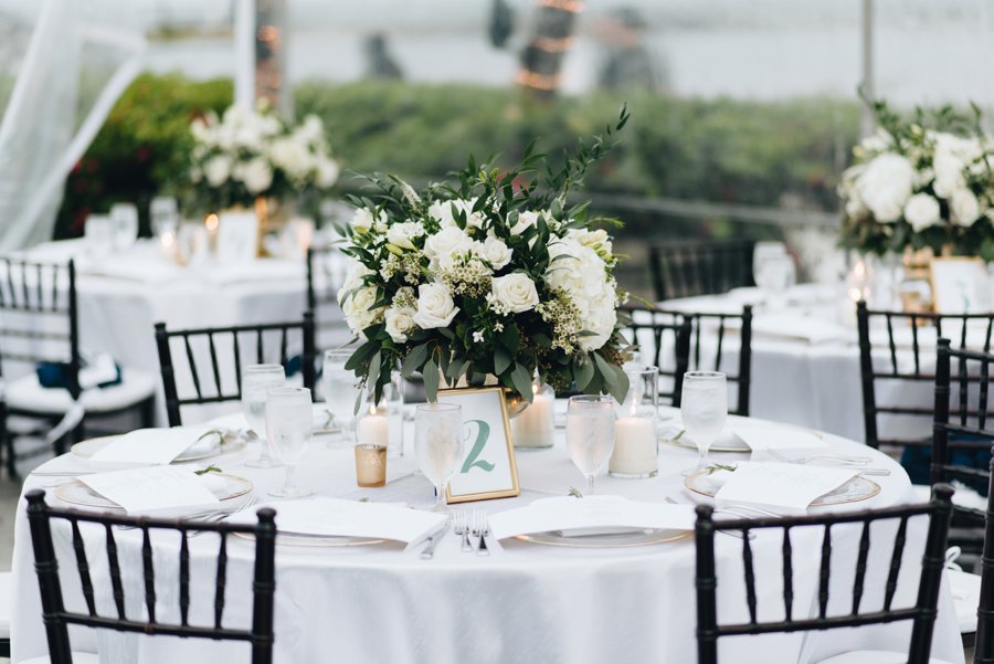 A Romantic Green & White Oceanside Miami Wedding via TheELD.com