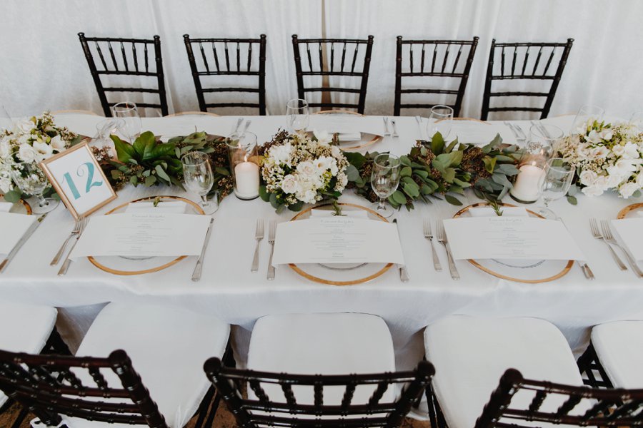 A Romantic Green & White Oceanside Miami Wedding via TheELD.com