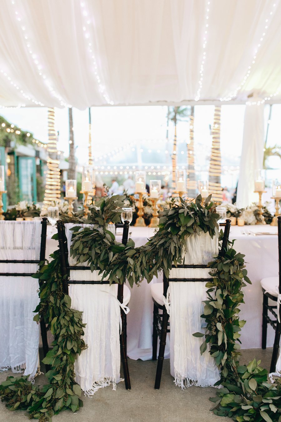 A Romantic Green & White Oceanside Miami Wedding via TheELD.com