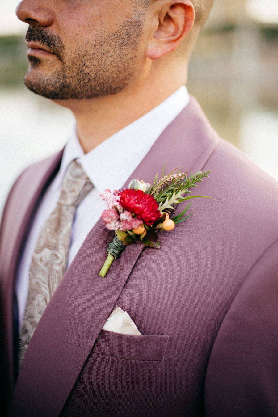Romantic Pink & Red Industrial Wedding Ideas via TheELD.com