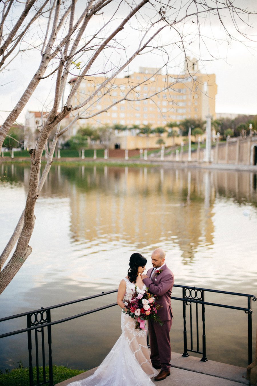 Romantic Pink & Red Industrial Wedding Ideas via TheELD.com