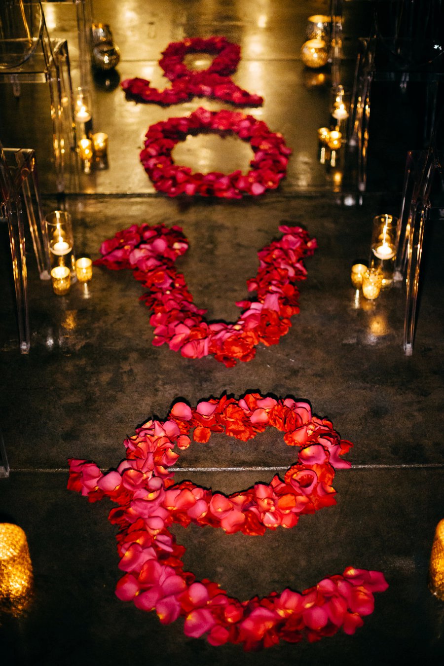 Romantic Pink & Red Industrial Wedding Ideas via TheELD.com