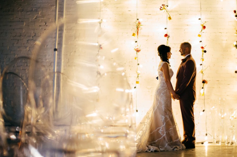 Romantic Pink & Red Industrial Wedding Ideas via TheELD.com