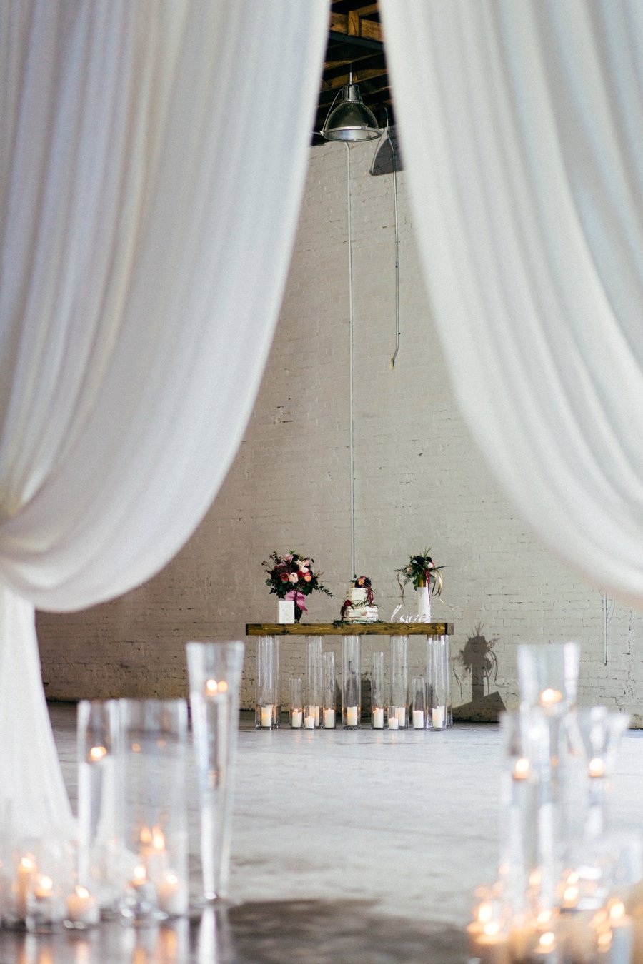 Romantic Pink & Red Industrial Wedding Ideas via TheELD.com