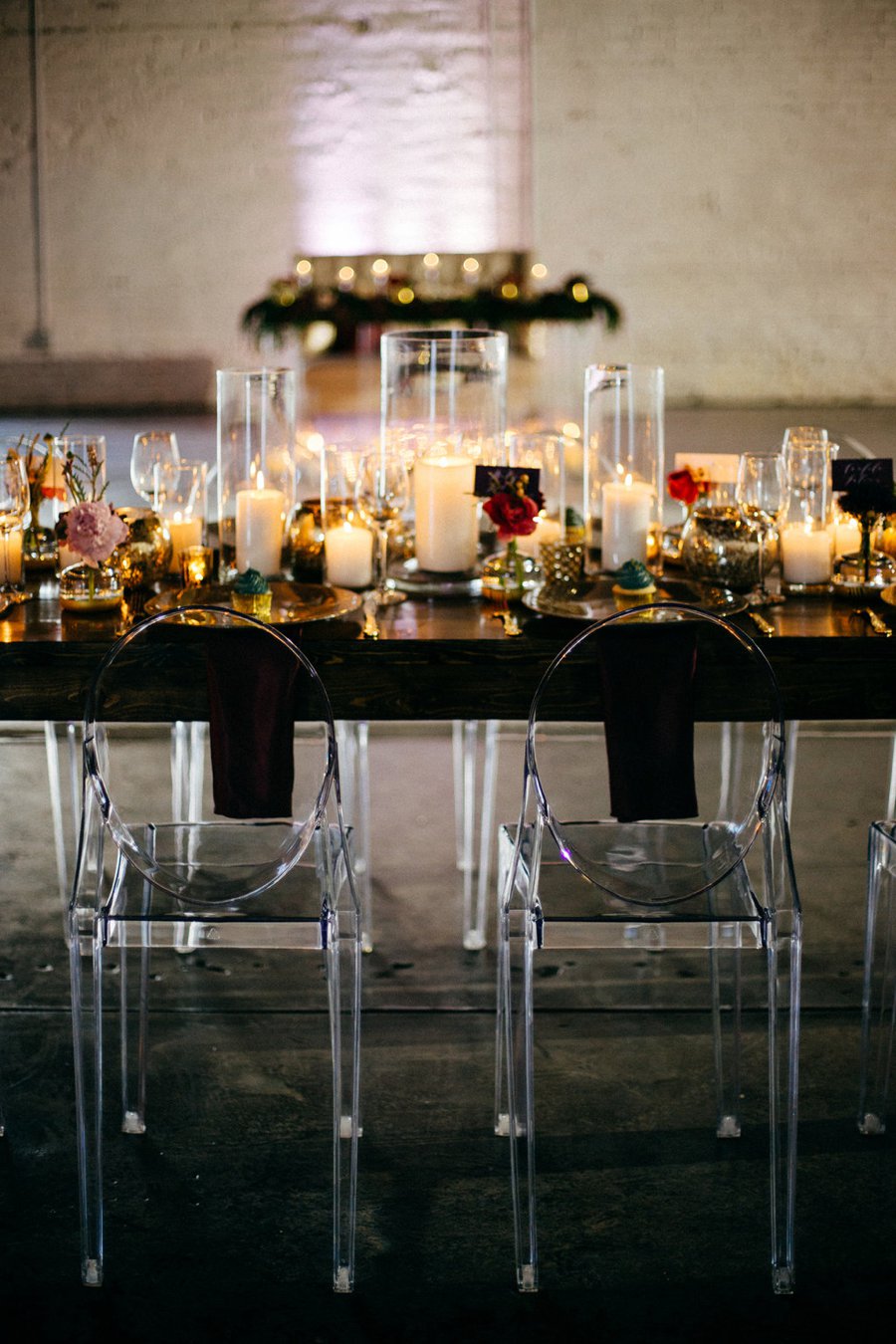 Romantic Pink & Red Industrial Wedding Ideas via TheELD.com