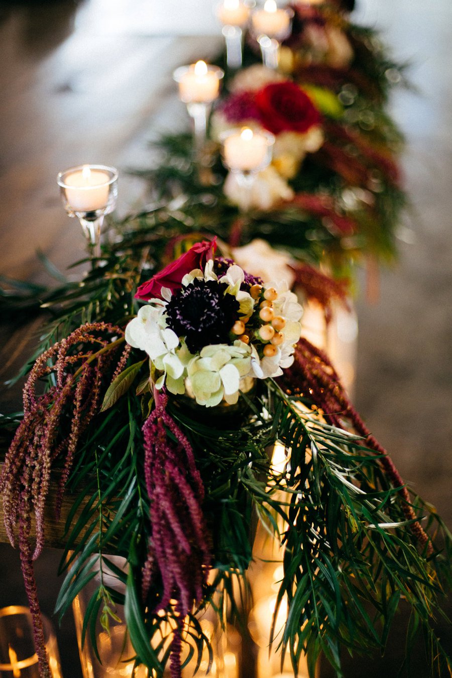 Romantic Pink & Red Industrial Wedding Ideas via TheELD.com