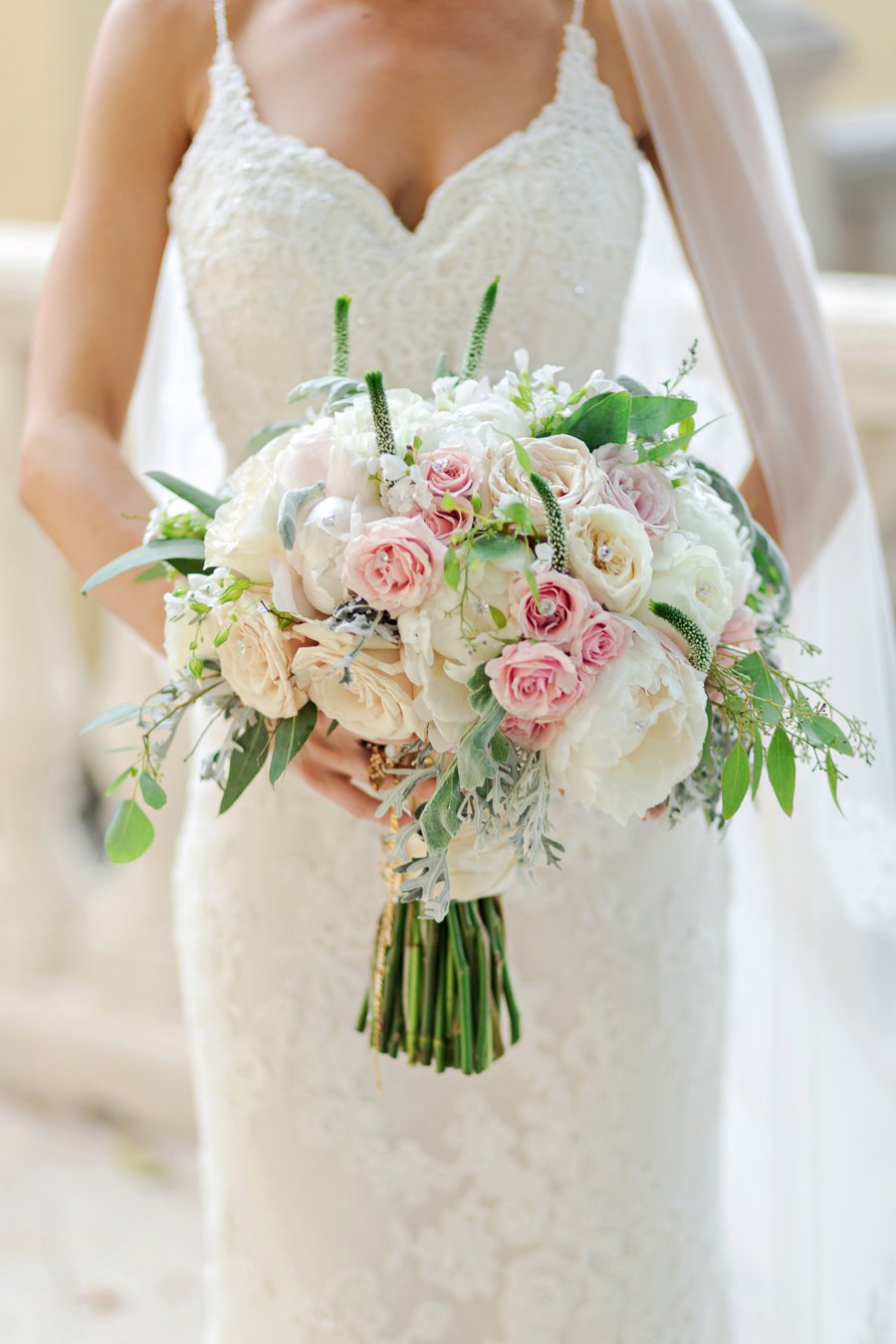 An Elegant Pink & Gold South Florida Wedding via TheELD.com