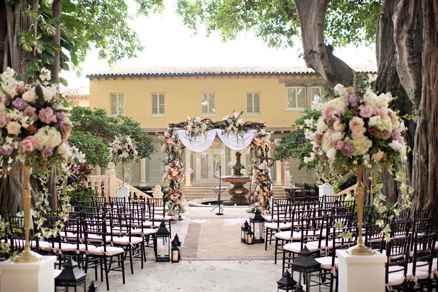 An Elegant Pink & Gold South Florida Wedding via TheELD.com