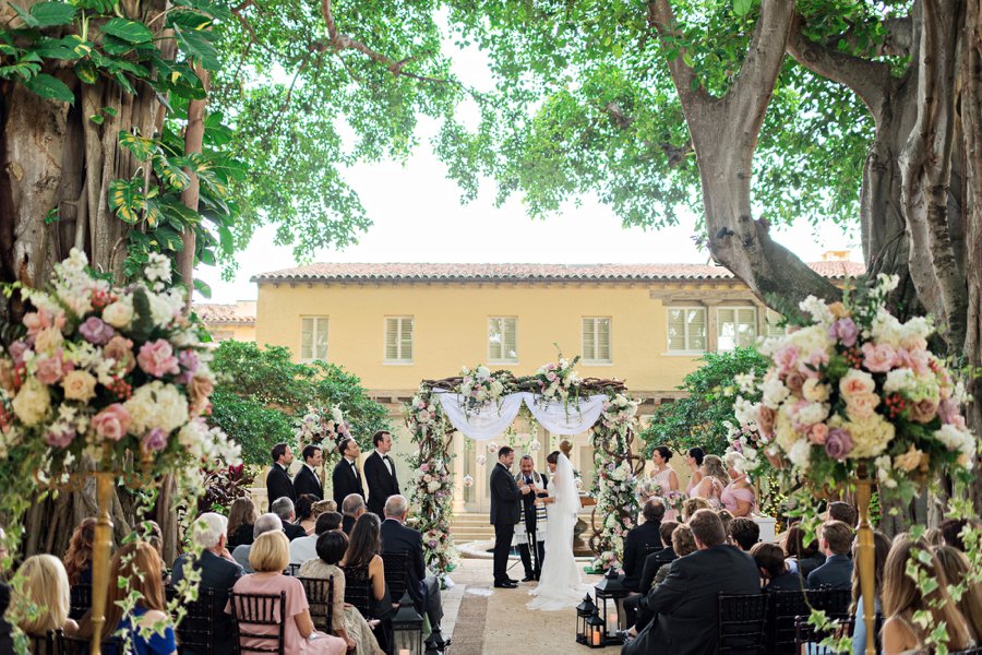 An Elegant Pink & Gold South Florida Wedding via TheELD.com