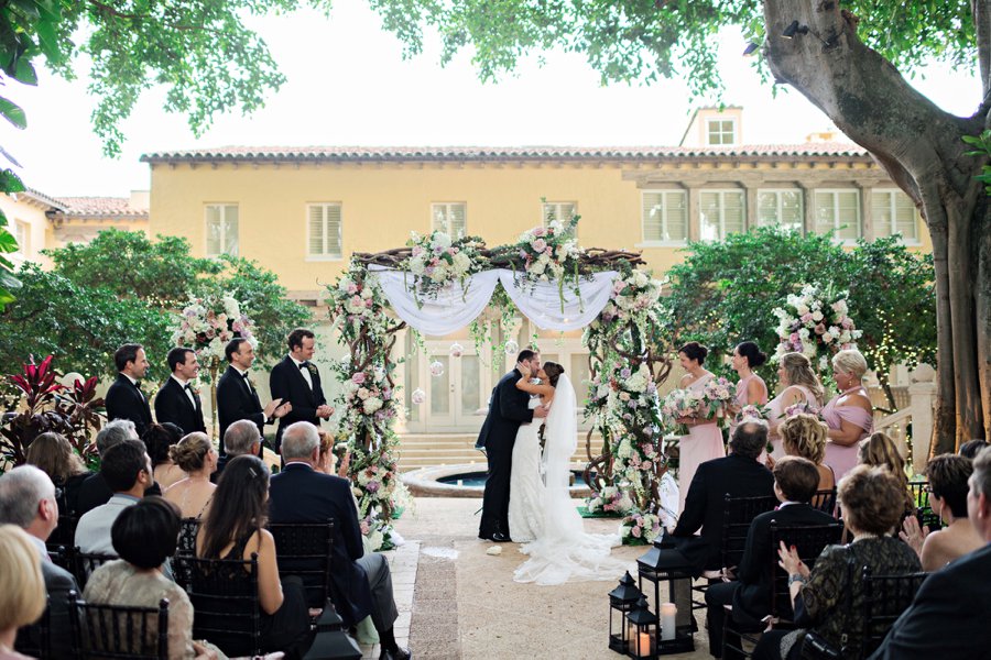 An Elegant Pink & Gold South Florida Wedding via TheELD.com