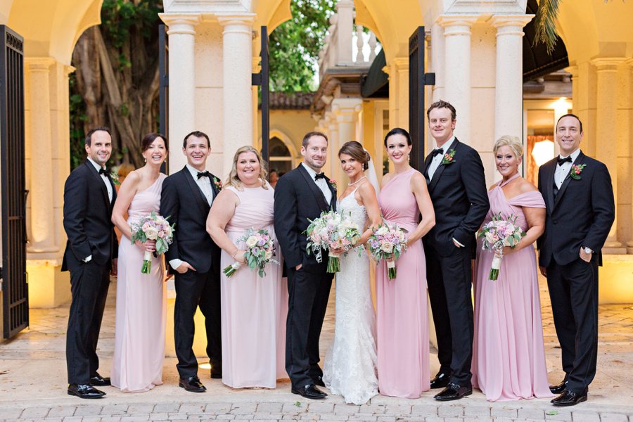 An Elegant Pink & Gold South Florida Wedding via TheELD.com