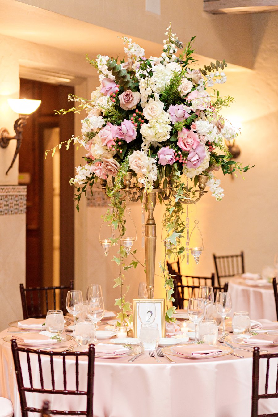 An Elegant Pink & Gold South Florida Wedding via TheELD.com